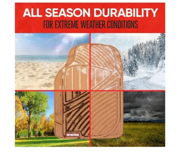 Motor Trend FlexTough Performance All Weather Rubber Car Floor Mats - Image 4