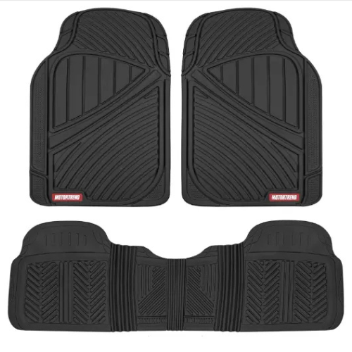 Motor Trend FlexTough Performance All Weather Rubber Car Floor Mats